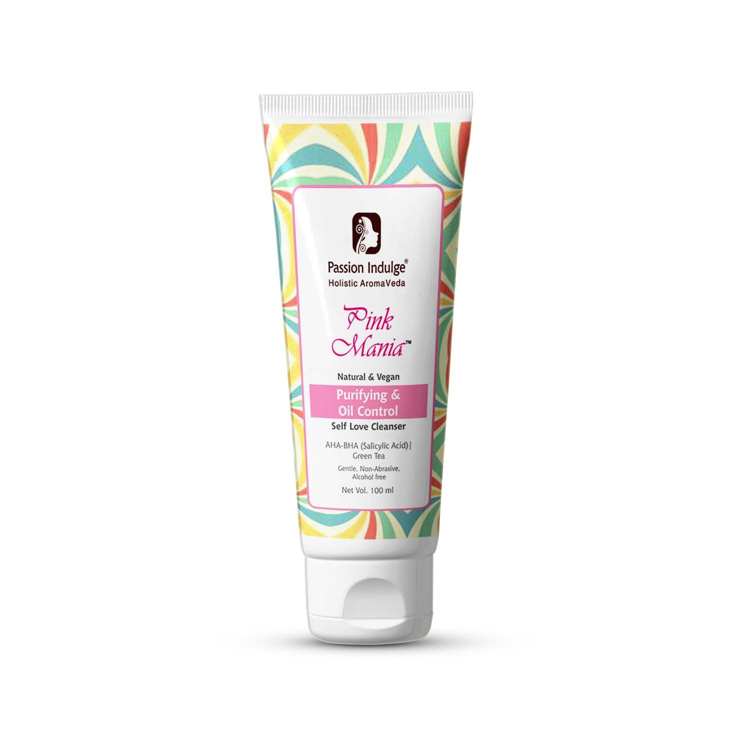 Pink Mania Purifying & Oil Control Face Cleanser With AHA BHA (Salicylic Acid) Green Tea & Turmeric |Reduces Redness & Acne on Skin & hydrate the skin | All Skin Types - 100ml - passionindulge