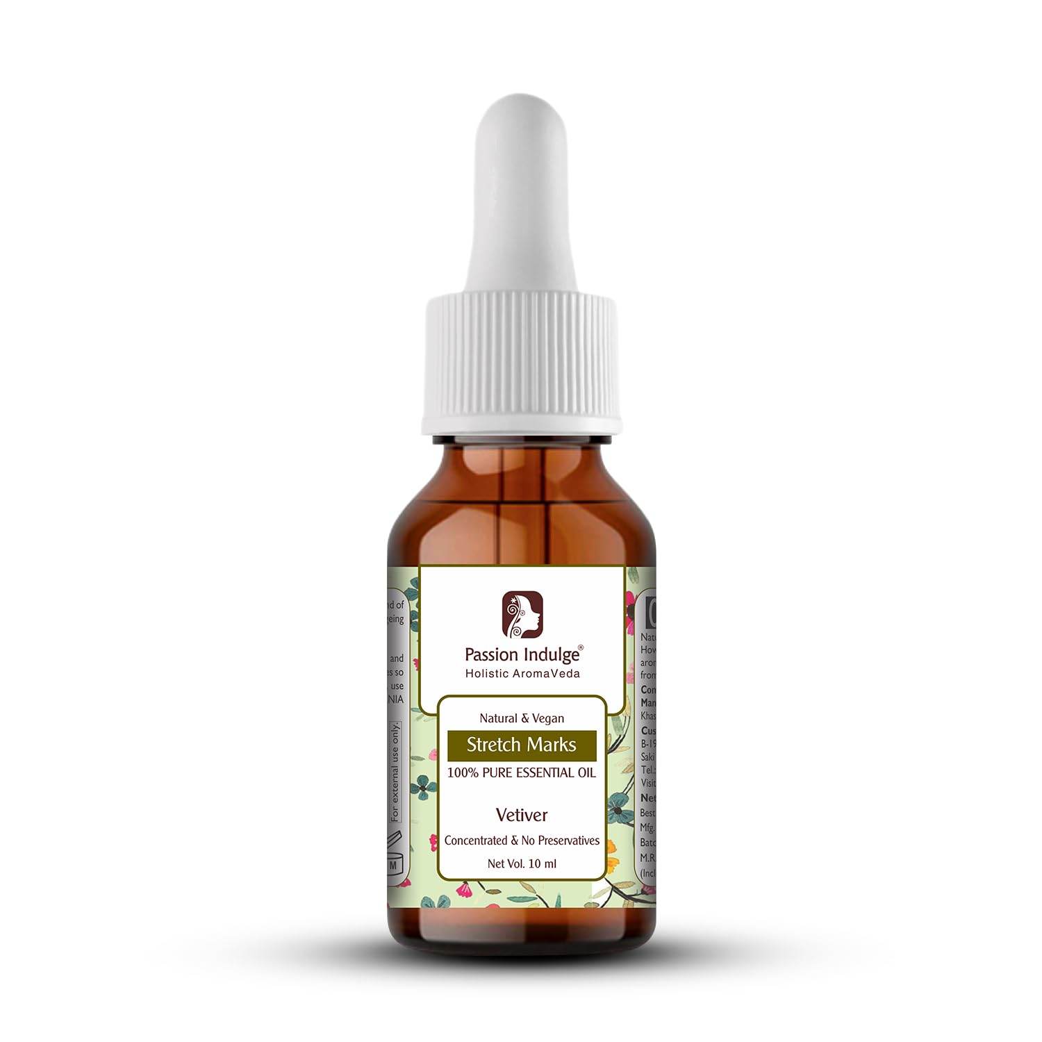Vetiver Essential Oil 10ml For Stretch Marks | Natural & Vegan | All Skin Type - passionindulge