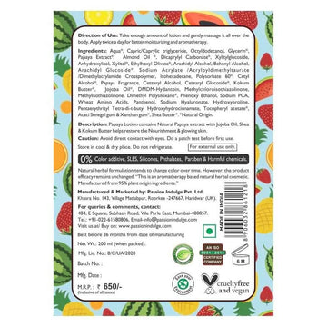 Papain Body Lotion | Glowing Skin | Natural & Vegan | Ayuvedic- 200ml (Buy1 Get1 Free)