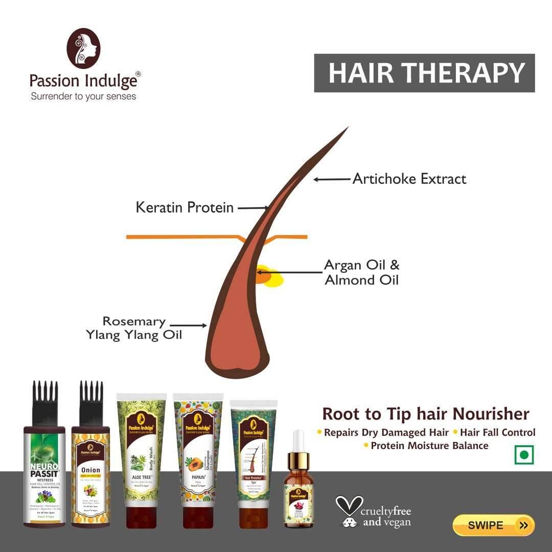 Moroccon Argan Carrier Oil - 60ml For Skin & Hair | Onion Essential Oil 10ml Helps for Hair Growth And Hair Fall Control | Natural & Vegan | All Hair Type - passionindulge