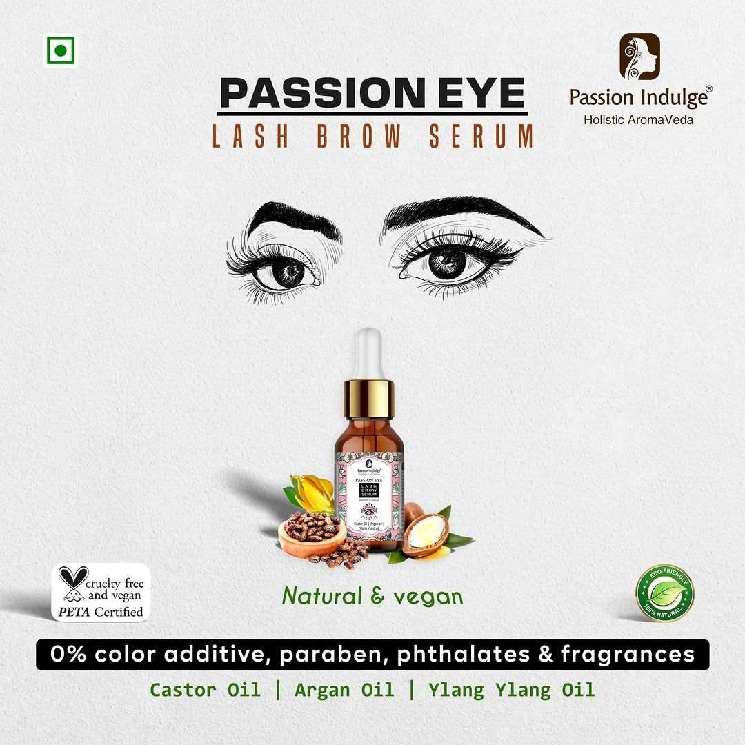 Eye serum for Growth of Eye Lashes and Eye Brow | Eyelash Oil | Eye Brow Oil | Eye Brow Enhancer | Castor Oil for Eye Brow & Eyelashes | 100% Natural Eye Lash & Eye Brow Oil | Natural & Vegan 10ML - passionindulge