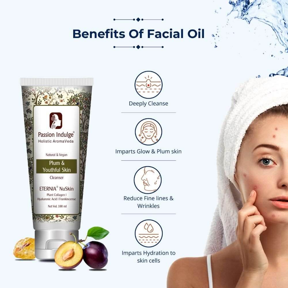 Eternia NuSkin Cleanser 100ml For Youthful Skin, Anti-Aging | Anti-Wrinkle | Reduces Fine Lines & Wrinkles | Skin Hydration & Nourishes | Healthy Skin With Plant Collagen, Hyaluronic Acid & Frankincense | Natural - passionindulge