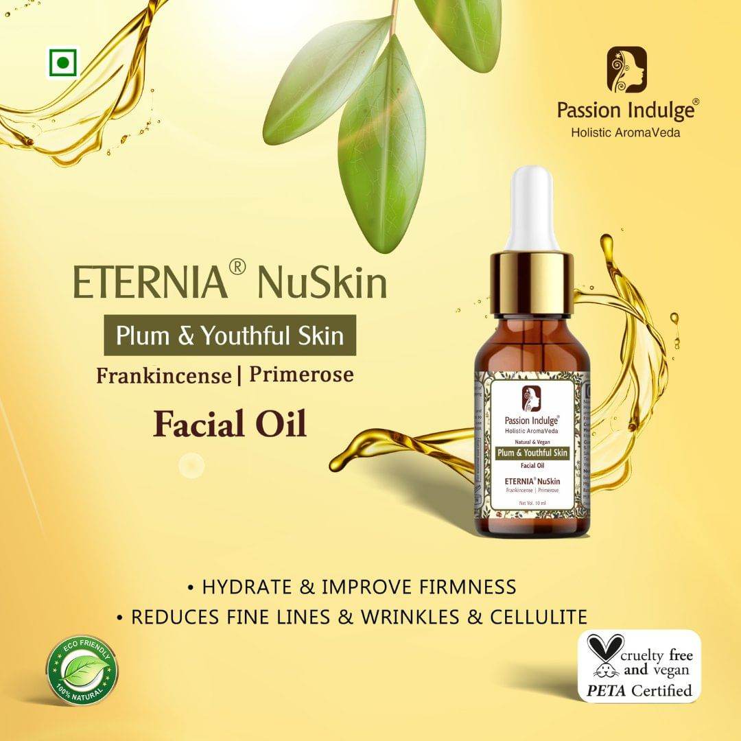 Eternia NuSkin Face Cleanser 100ml & Eternia NuSkin Facial Oil 10ml Combo For Youthful Skin, Anti-Aging | Anti-Wrinkle | Skin Hydration & Nourishes | With Plant Collagen, Hyaluronic Acid , Frankincense & Primerose | Natural - passionindulge