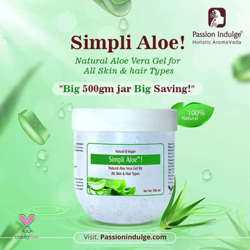 Professional Simpli Pro Aloe vera gel For Salon - 500 ml | Multipurpose natural Aloe Vera gel for all skin & hair type