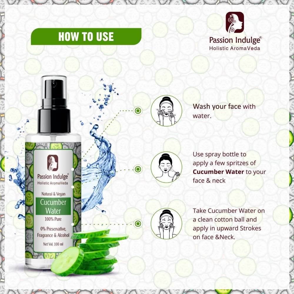 Cucumber Water | Makeup Remover 100ml | Acne Removal & Reduce Skin Inflammation | Moisturizer with Cooling Agent Cucumber - passionindulge