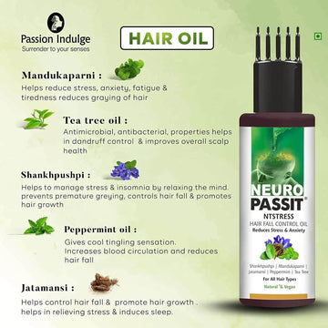 Hair Fall Control Combo Kit- With Rosemary Essential oil Activator 10ml & Neuropassit NTstress Hair fall control & Cooling oil 100ml