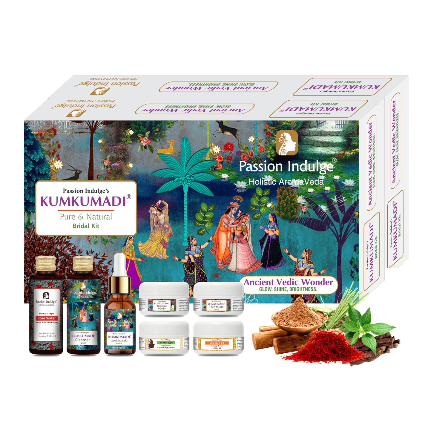 Kumkumadi 7 Star Facial kit - PACK OF 2 - Kumkumadi oil based For Glow Kumkumadi 7 Star Facial kit - PACK OF 2 - Kumkumadi oil based For Glow