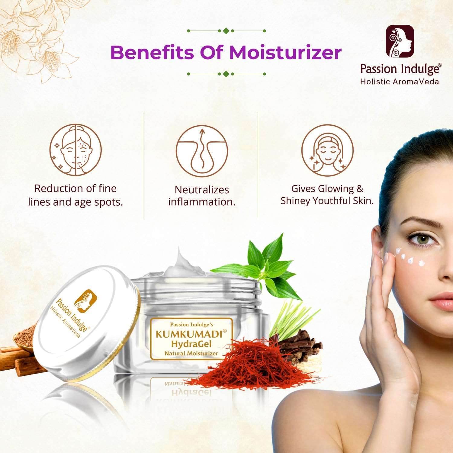 Daily Glowing Kumkumadi Booster Combo - Kumkumadi Cleanser, Serum & Moisturizer - passionindulge
