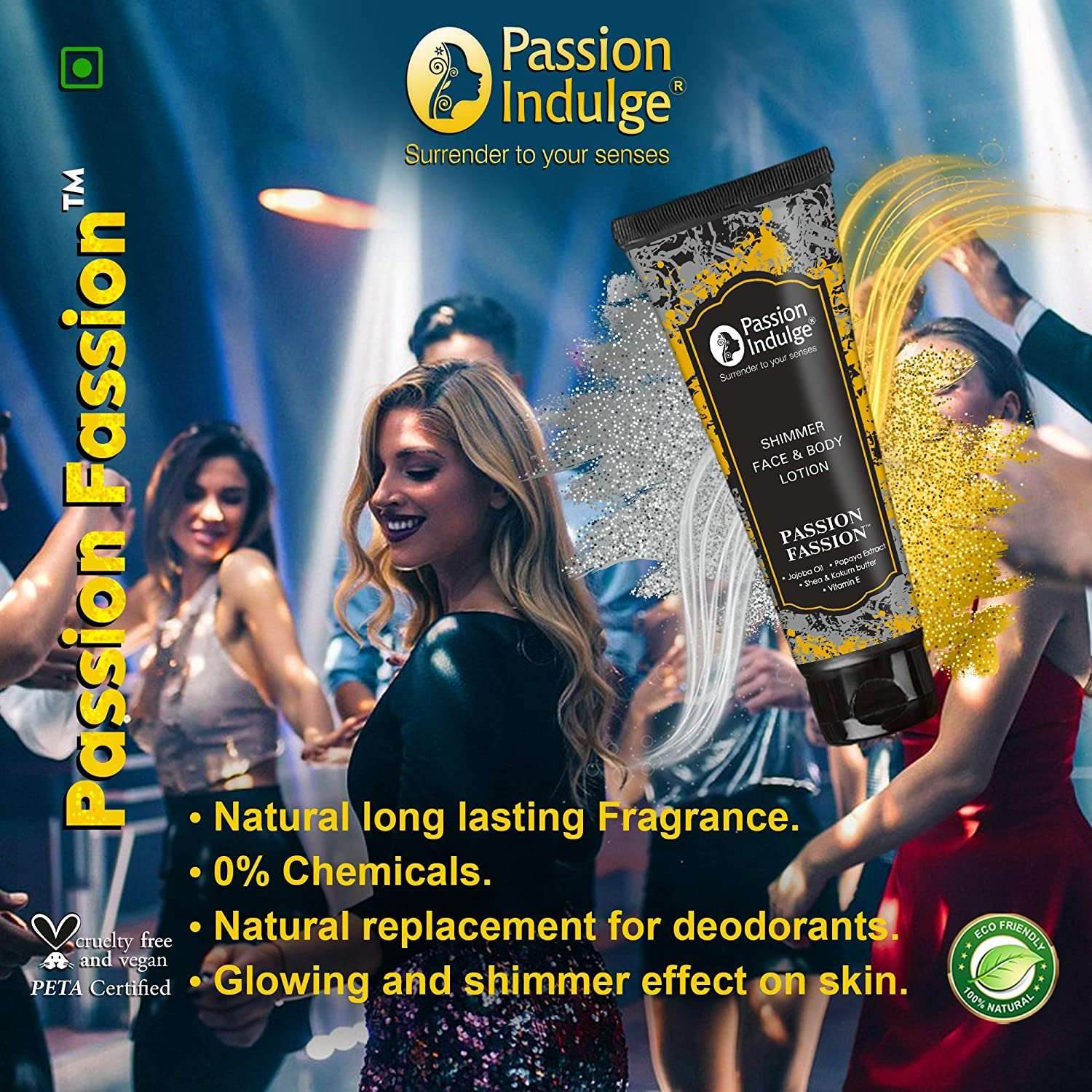 Passion Fassion Gold and Silver Shimmer Bling Lotion-100 ml - passionindulge