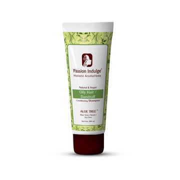 Aloe Tree 2 in 1 Anti Dandruff Conditioning Shampoo 200ml | Oily Scalp | Hair Dandruff | Hair Shine | with Tea Tree, Aloe Vera and Neem | All Hair types| Ayurvedic | Natural & Vegan - passionindulge