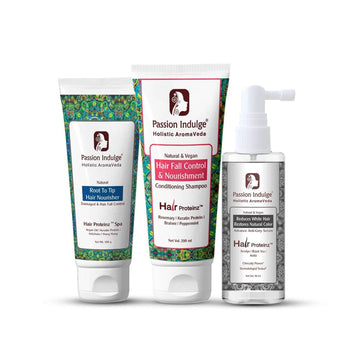 Anti-Hair graying Kit- Hair Proteinz Serum Anti-Greying with Arcolys , Rosemary Hair fall Control Conditioning Shampoo & Hair Proteinz Spa Inbuilt Protein Booster