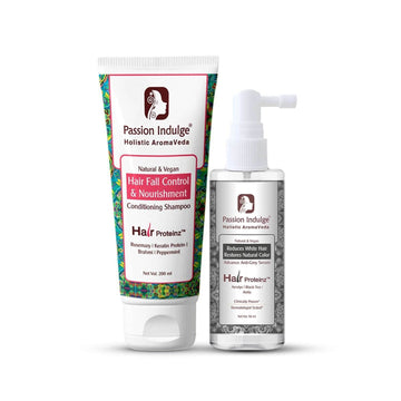 ANTI-GREY HAIR KIT - HAIR PROTEINZ ANTI-GREY HAIR SERUM with Rosemary Anti Hair-fall Conditioning Shampoo | Suitable For All Hair Type