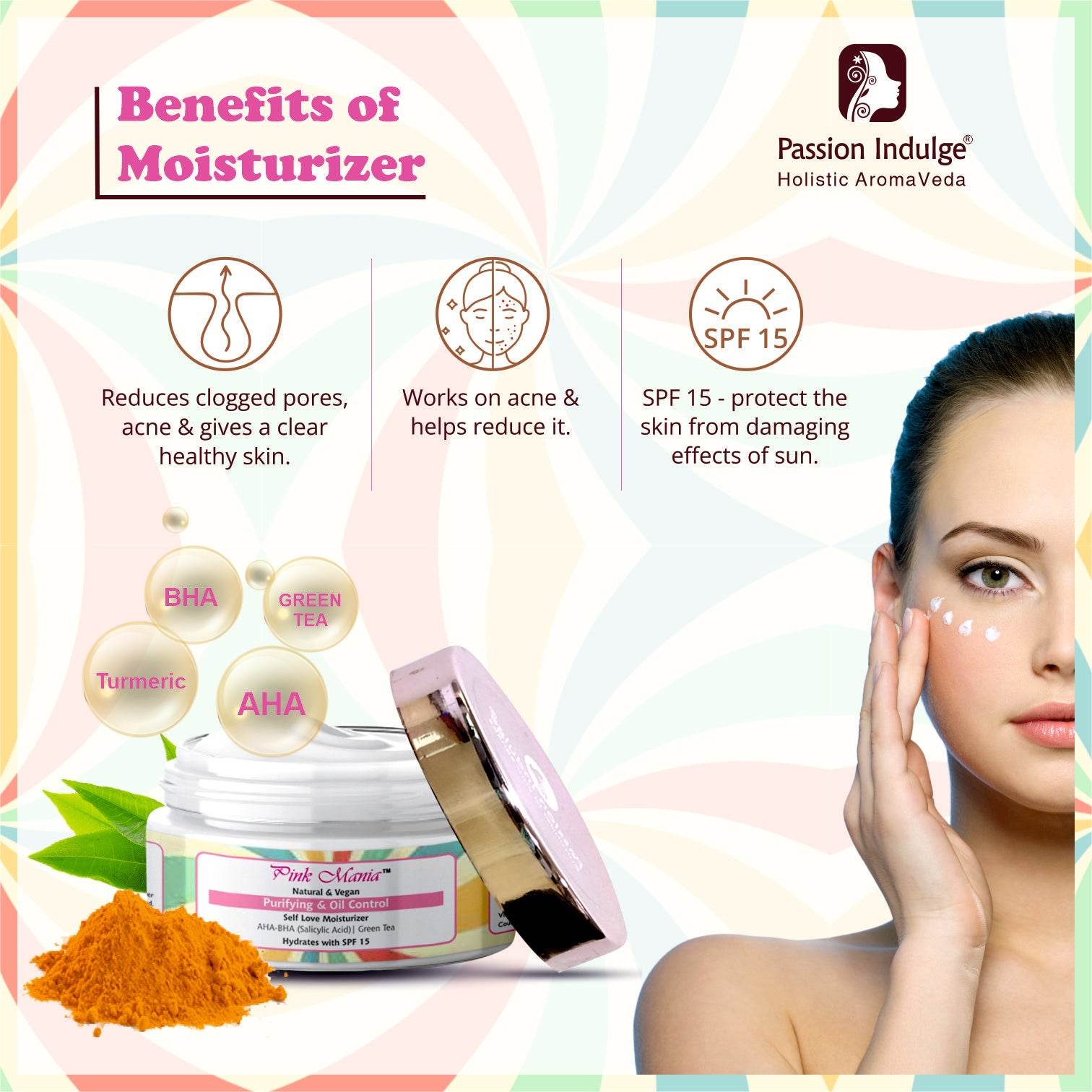 ADVANCE PURIFYING & OIL CONTROL COMBO - Passion Indulge Pink Mania Purifying & Oil Control AHA BHA Face Moisturizer & ACTIHERBZ vitamins BHA Face Serum - passionindulge