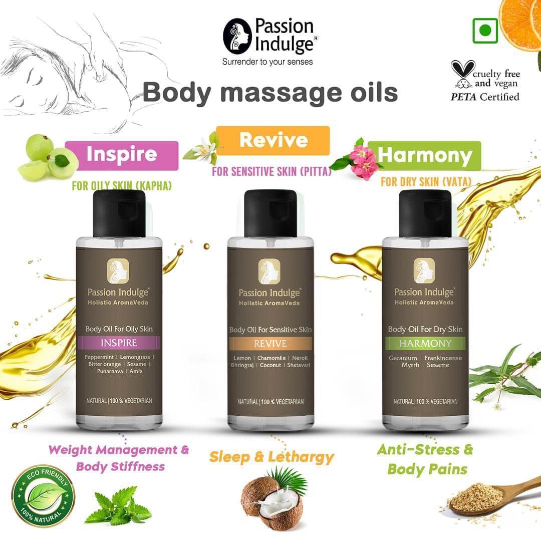 Revive Body Massage Oil 100ml for Muscles and Joints | Sleep Disorder | Calming Mind | Pain Relief | Sensitive Skin| Message oils |Therapy Oils | 100 % Natural | Aromatherapy | Ayurvedic & Vegan - passionindulge