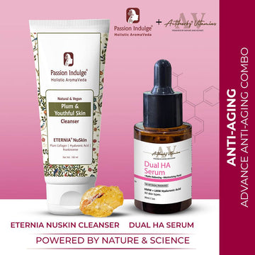 ADVANCE ANTI-AGING COMBO - Passion Indulge Eternia NuSkin Cleanser 100ml & ACTIHERBZ vitamins DUAL Hyaluronic Acid Face Serum 30ml - passionindulge