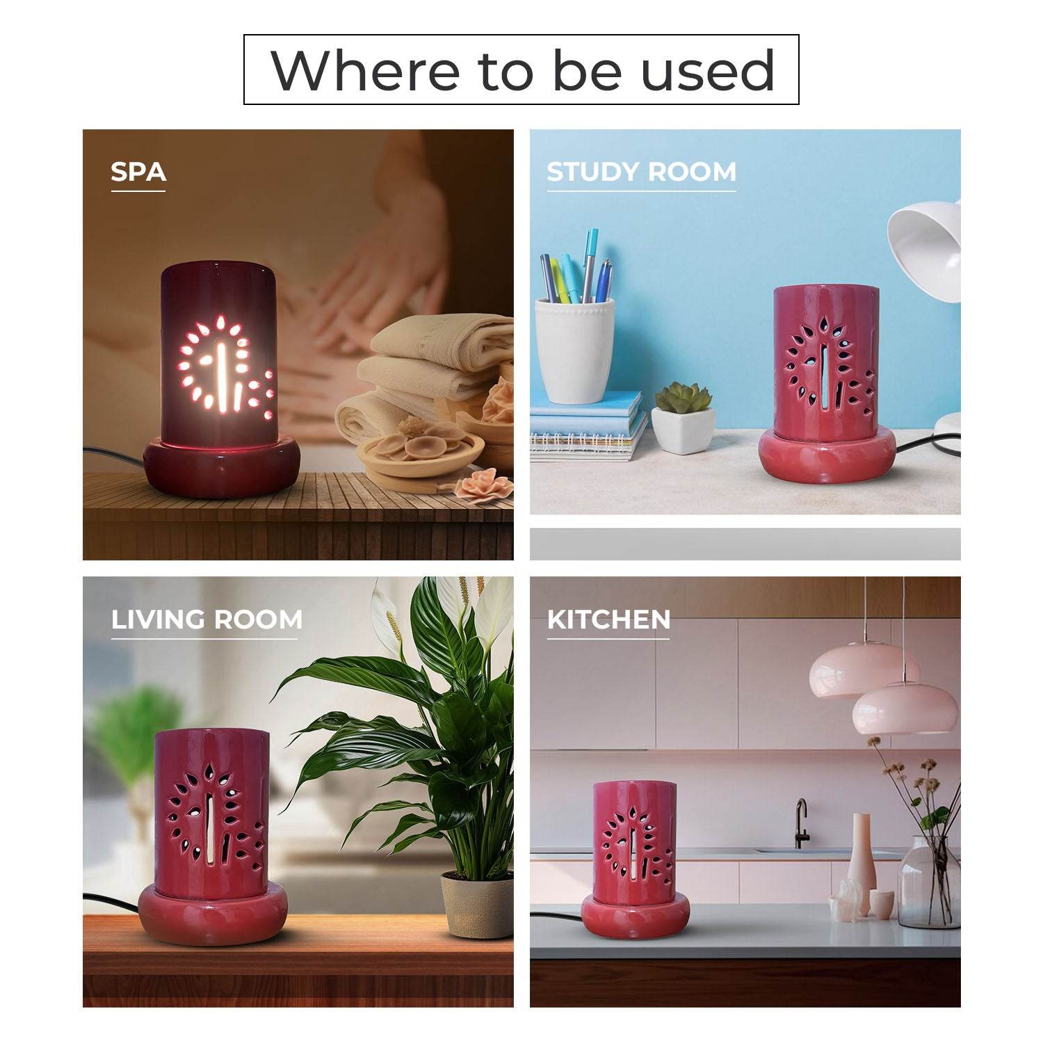 Electric Diffuser with FREE Pure Lemongrass Essential oil for Aromatherapy, Banyan Tree Design Diffuser for Offices, Restaurant, Living rooms (Black) - passionindulge