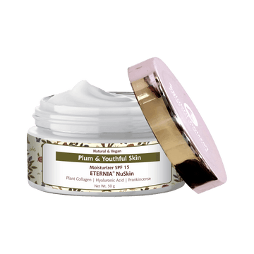 Eternia NuSkin Moisturizer 50gm For Youthful Skin, Anti-Aging | Anti-Wrinkle | Reduces Fine Lines & Wrinkles | Skin Hydration & Nourishes | Healthy Skin | SPF 15 With Plant Collagen, Hyaluronic Acid & Frankincense | Natural - passionindulge