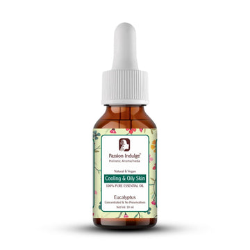 Eucalyptus Essential Oil 10ml for Skin Eruptions, Acne, Beneficial for Oily Skin | Ayurvedic | Natural & Vegan - passionindulge