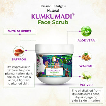 Kumkumadi Oil Face Scrub For Glowing Skin, Ayurvedic Exfoliating Scrub For Tan Removal And Blackheads | Plant Based Gentle Scrub (200 GM)