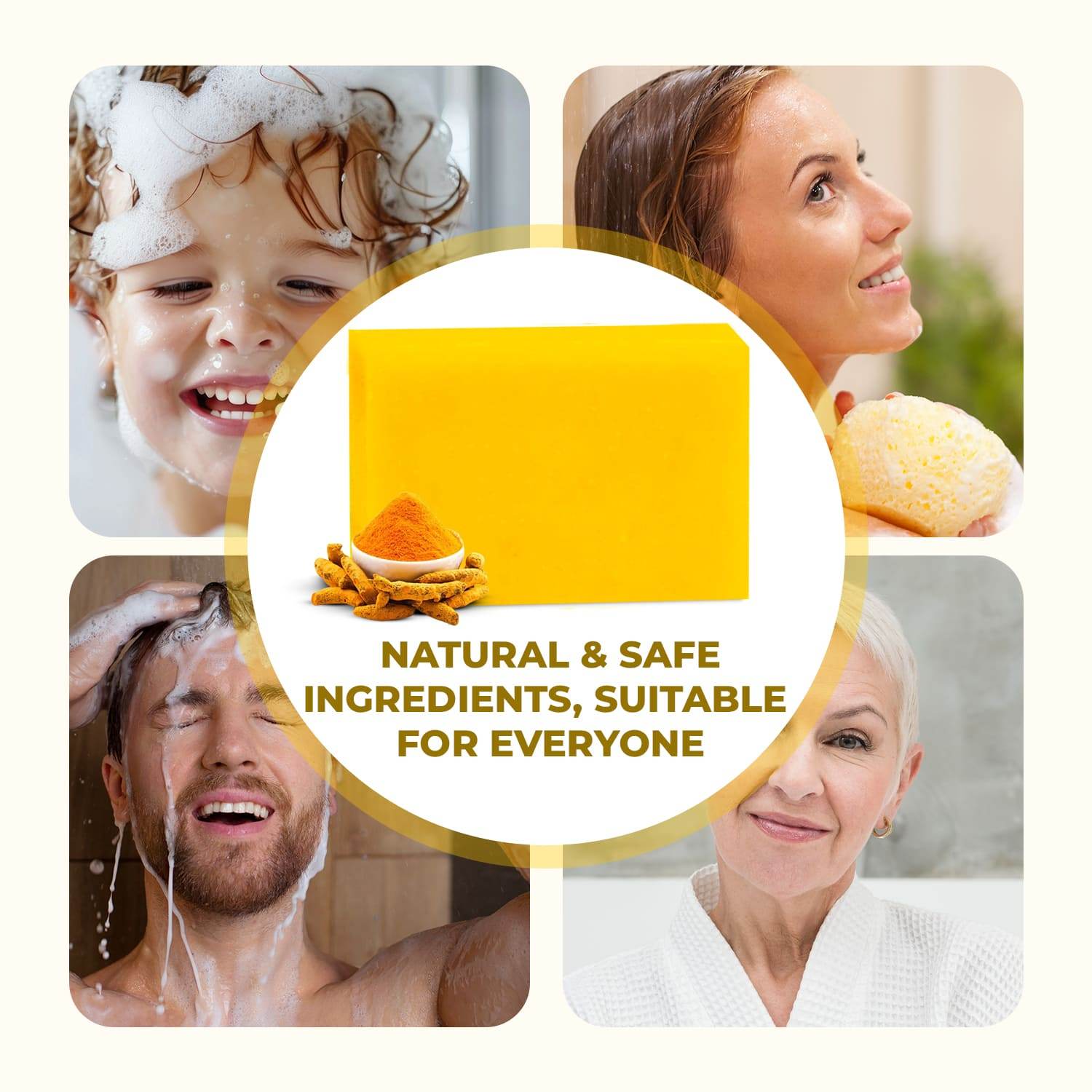 Handmade Bath Bar Soap Turmeric - each 100gm | Natural & Vegan | Aromatherapy | Peta Certified(Pack of 3) - passionindulge