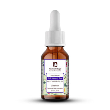 Geranium Essential Oil 10ml for Anti Ageing and Dull Sagging Skin | Naural & Vegan - passionindulge