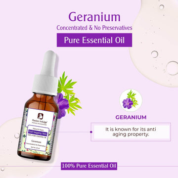 Geranium Essential Oil 10ml for Anti Ageing and Dull Sagging Skin | Naural & Vegan