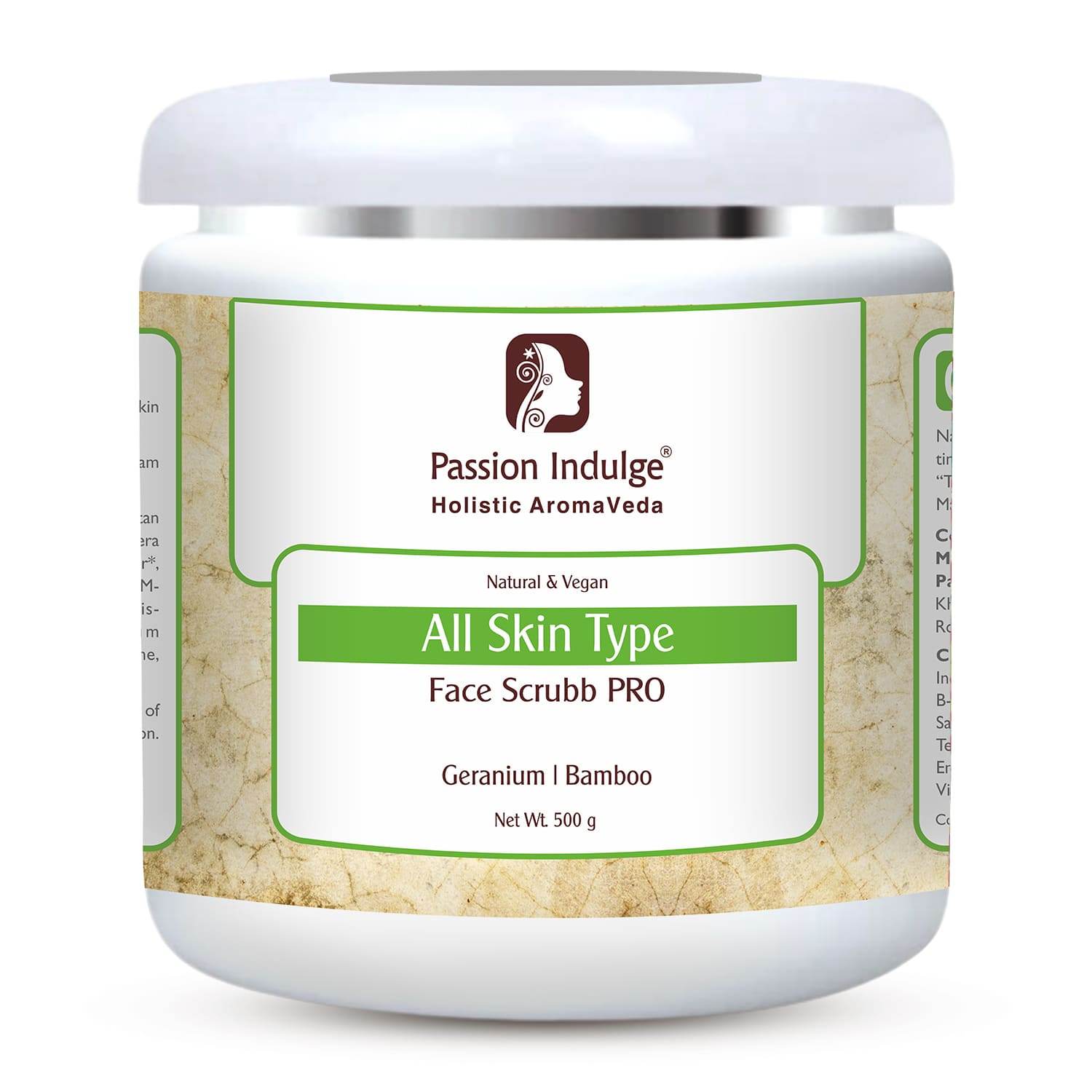 Professional Face Scrubb GERANIUM PRO - 500 gm | Face Scrubb for Dirt, Blackheads and Acne Removal - passionindulge