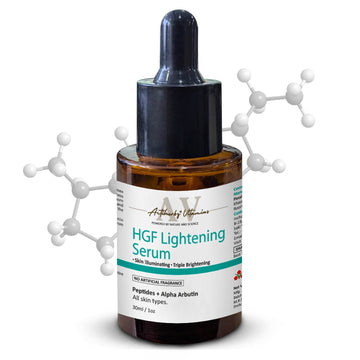 ACTIHERBZ vitamins HGF Advanced aqua based Peptide Face Serum | Nonapeptide | Alpha arbutin | Hyaluronic based Face Serum for Pigmentation & Even Skin Tone - 30 ml | For All Type Skin