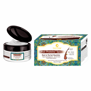 Hair Proteinz Spa Inbuilt Protein Booster | Nutrition for Hair | Repair Damaged | Hair Fall Control | Dry Hair | Soft & Shine Hair | Natural | 250gm - passionindulge