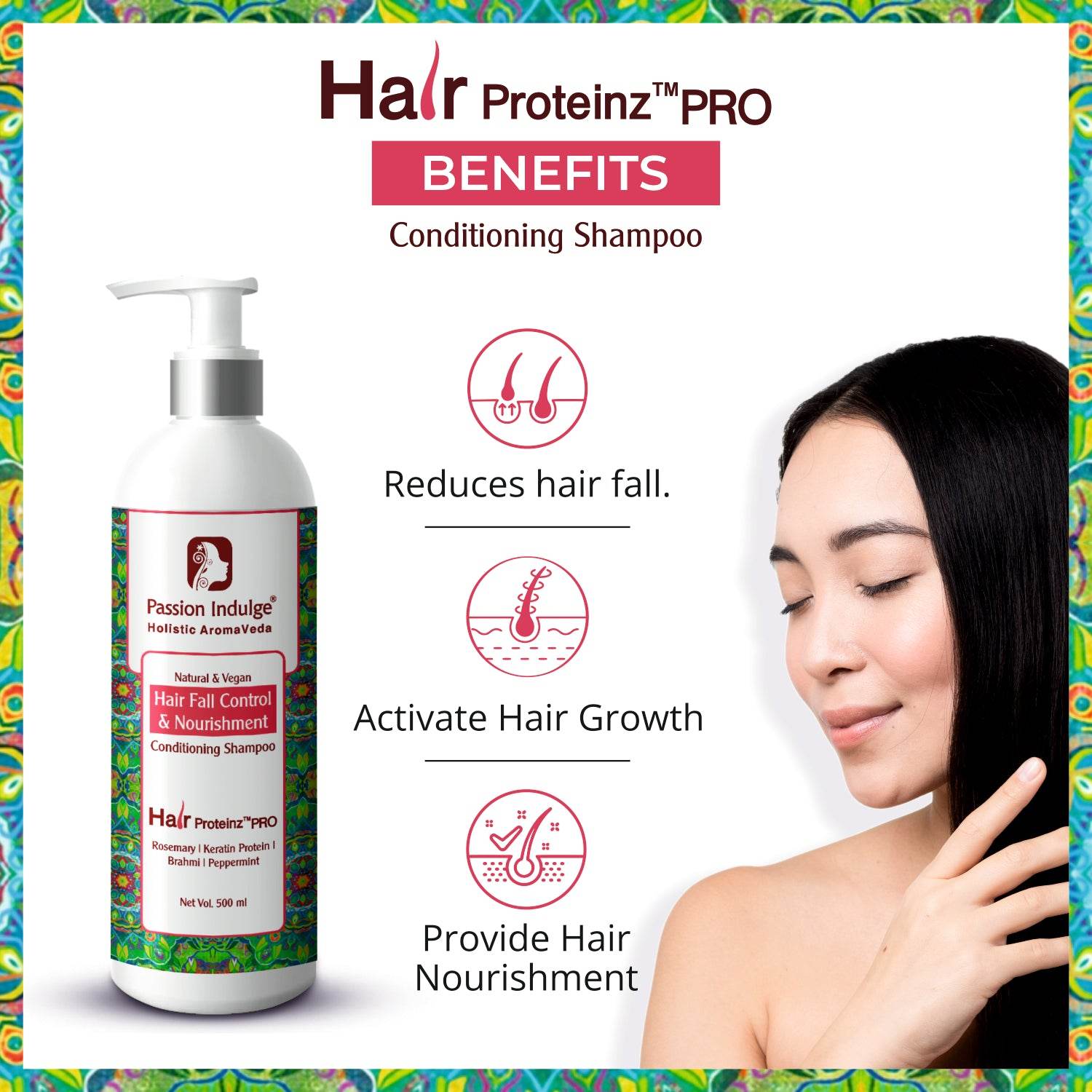 Professional Anti-Hairfall Conditioning Shampoo- HAIR PROTEINZ PRO-500 ml | Rosemary Shampoo - passionindulge