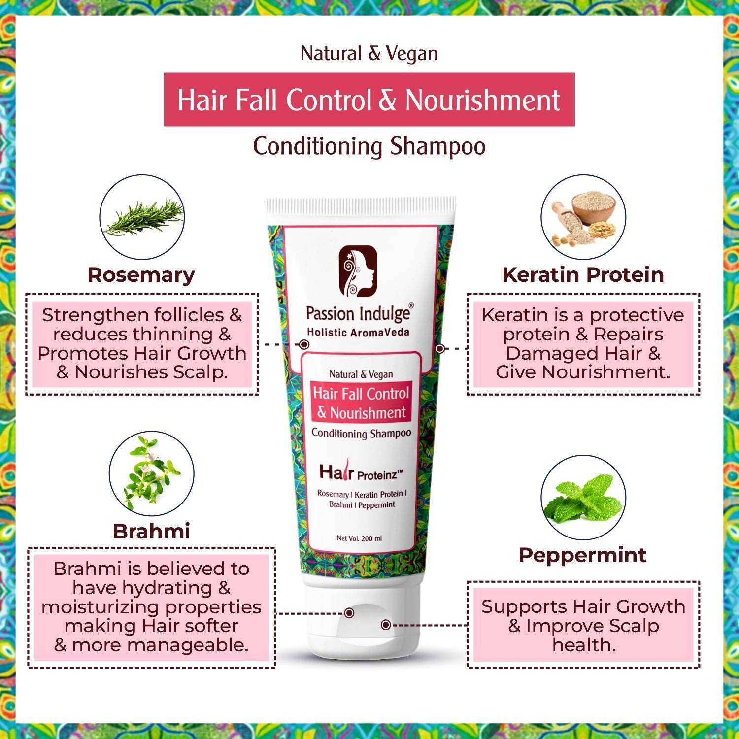 Rosemary Hair Growth oil & Anti-Hair fall Conditioning shampoo - HAIR PROTEINZ Anti-Hair fall Haircare Combo - passionindulge