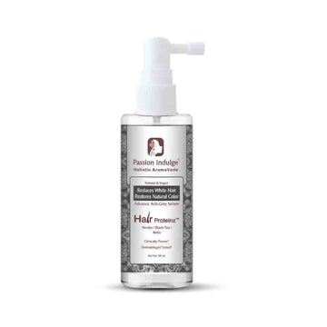HAIR PROTEINZ ANTI-GREY HAIR SERUM with Arcolys, Black Tea & Amla | Reduces White Hair | Restore Natural Color - passionindulge