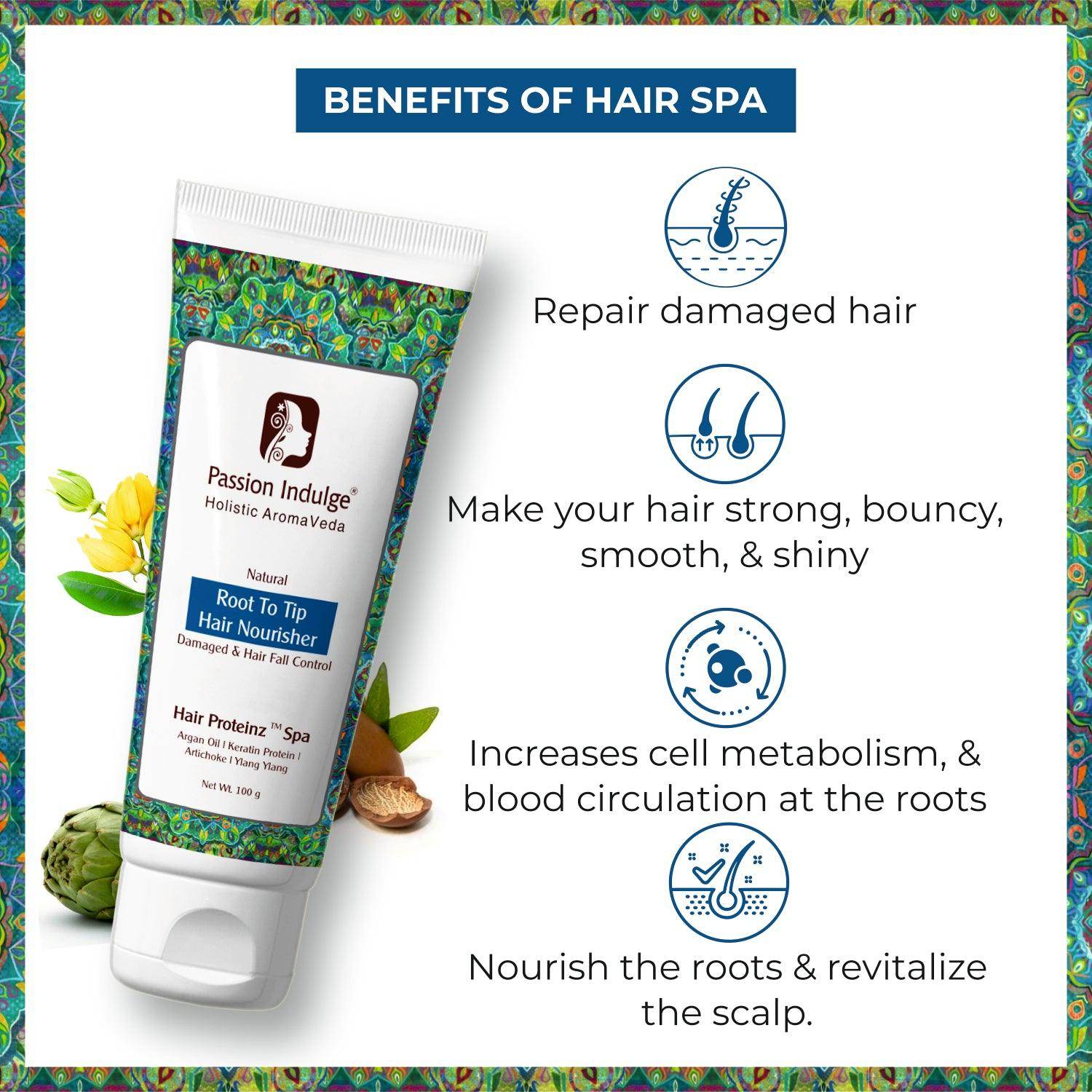 Anti Hair Fall Spa Kit - Hair Proteinz Hair Spa Inbuilt Protein Booster & Rosemary anti-hair fall conditioning shampoo | Suitable for all Hair Types - passionindulge