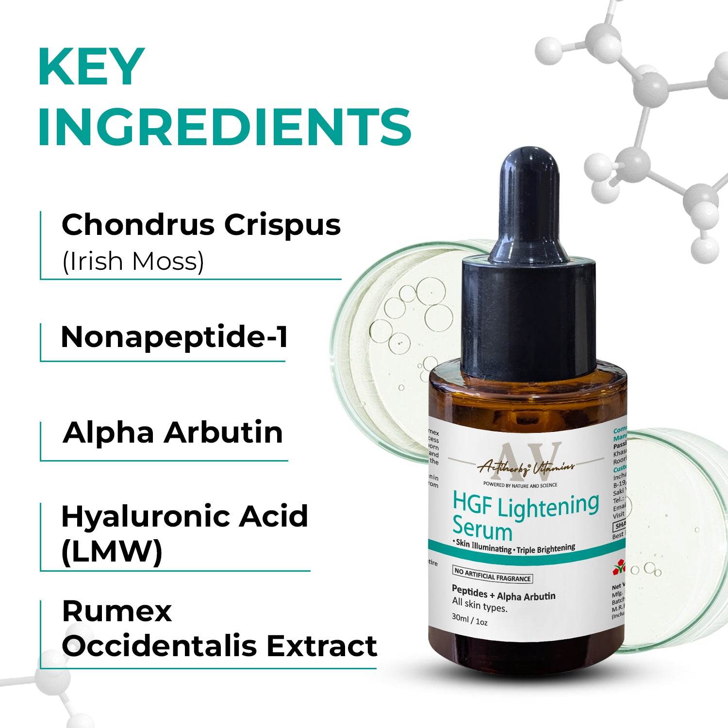ADVANCE SKIN LIGHTENING COMBO - Passion Indulge Pearl Light Moisturizer 50g & ACTIHERBZ vitamins HGF Advanced aqua based Face Serum 30ml - passionindulge