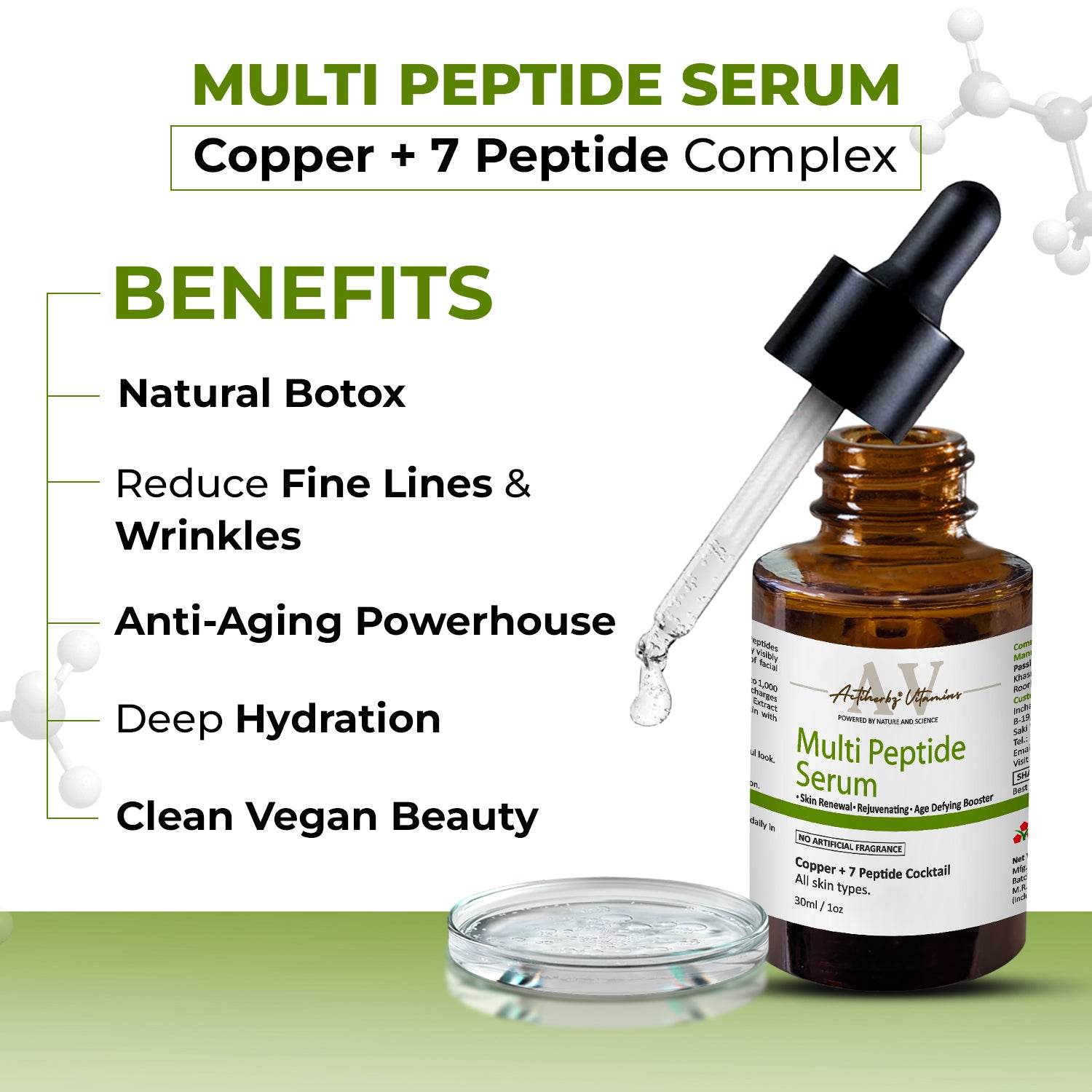 ADVANCE SKIN RENEWAL COMBO - Passion Indulge Kumkumadi Natural HydraGel Moisturizer-50gm & ACTIHERBZ vitamins Multi Peptide Serum- 30ml - passionindulge