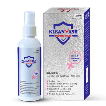 Kleanvash Natural Intimate Wash-100 ml | Expert Hygiene Wash for Women | Maintains pH Balance |Suitable for all skin type - passionindulge