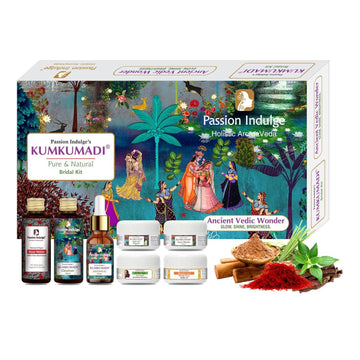 Kumkumadi 7 Star Facial Kit | Glowing Skin, Skin Shining & Skin Brightening | Anti Aging | Anti Wrinkle | Saffron, Vetiver &16 Herbs with Vitamin C| Moisturizing | Provide Nutrition |Natural & Ayurvedic | All Skin Type - passionindulge