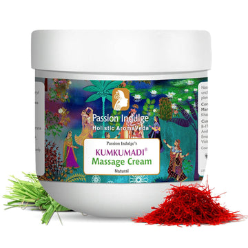 Kumkumadi Tailam Face & Body Massage Cream For Glowing Skin - 200 gm| Blended with Kumkumadi Oil, Shea Butter & 16 Herbs - passionindulge