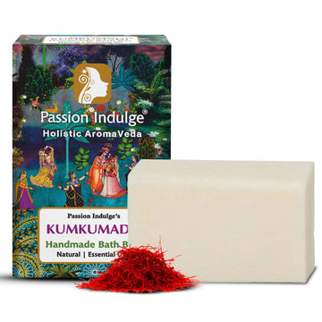 Kumkumadi Natural Handmade Bath Bar- 150 gm| For Skin Glowing, shine, and brightness with Kumkumadi oil, Vetiver Oil & 16 Herbs for All Skin Types