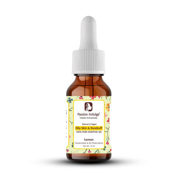Lemon Essential Oil for Removes Dead Skin Cells | Rejuvenates dull skin | Useful in Hair Dandruff Control - 10ml - passionindulge