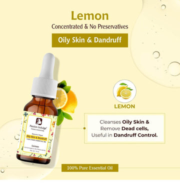 Lemon Essential Oil for Removes Dead Skin Cells | Rejuvenates dull skin | Useful in Hair Dandruff Control - 10ml