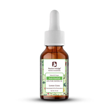 Lemongrass Essential Oil 10ml for Acne | Black Heads | Pores & Hair Fall Control | Natural & Vegan - passionindulge
