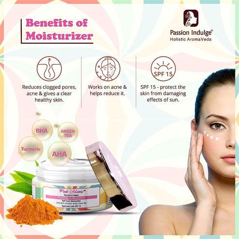 Pink Mania Purifying & Oil Control AHA BHA Face Cleanser & Face Moisturizer Combo For Healthy Skin With Turmeric & Green Tea Extract | Healing Skin Properties & Reduces blackheads - passionindulge