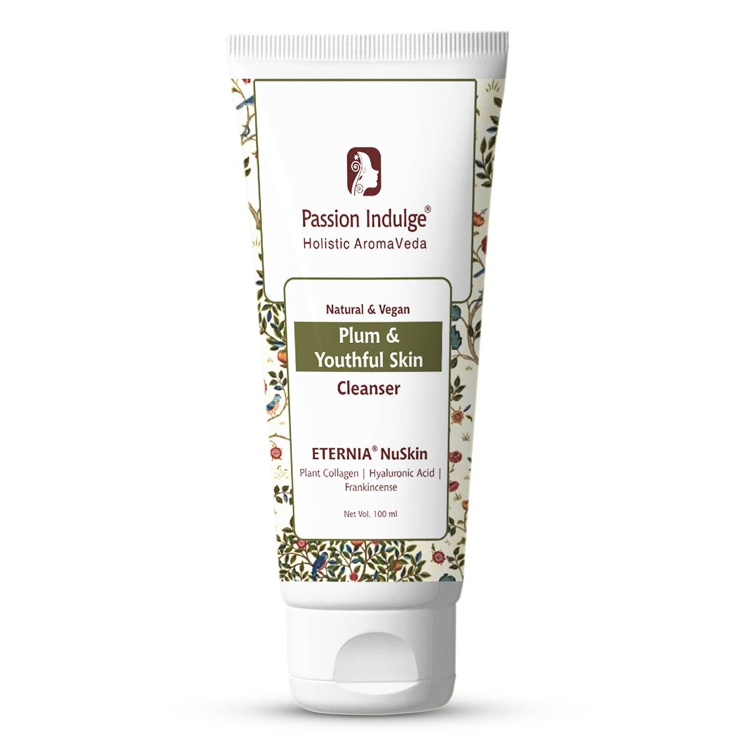 Eternia NuSkin Cleanser 100ml For Youthful Skin, Anti-Aging | Anti-Wrinkle | Reduces Fine Lines & Wrinkles | Skin Hydration & Nourishes | Healthy Skin With Plant Collagen, Hyaluronic Acid & Frankincense | Natural - passionindulge