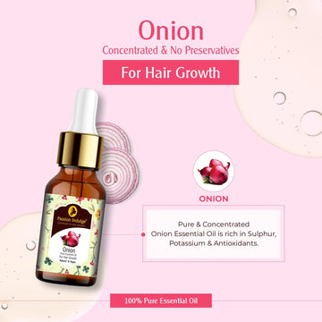 Onion Essential Oil | Helps for Hair Growth And Hair Fall Control | Natural & Vegan | All Hair Type - 10ml