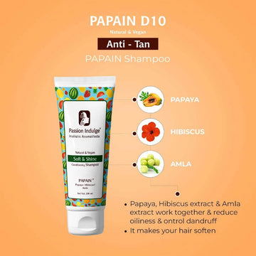 Papain 2 in 1 Conditioning Shampoo 200ml for Soft & Shining Hair | All Hair Type | Ayurvedic | Vegan & Natural -
