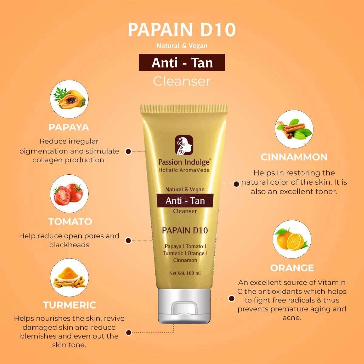 Mother & Daughter Set of 2 Cleanser | Glow Together : Papain Anti-tan & Kumkumadi Glowing skincare - passionindulge