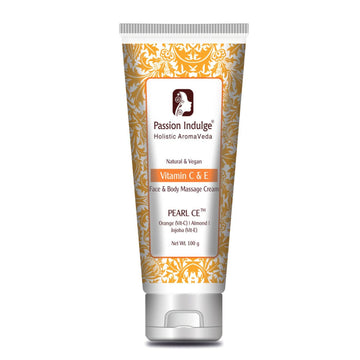 Natural Pearl CE Massage Cream 100gm for Deep Nourishing & Hydration Cream | Vit C & E | Beneficial for Face and Body | Natural & Vegan - passionindulge