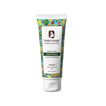 Papain 2 in 1 Conditioning Shampoo 200ml for Soft & Shining Hair | All Hair Type | Ayurvedic | Vegan & Natural - - passionindulge