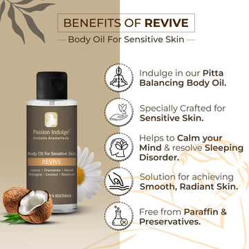 Revive Body Massage Oil 100ml for Muscles and Joints | Sleep Disorder | Calming Mind | Pain Relief | Sensitive Skin| Message oils |Therapy Oils | 100 % Natural | Aromatherapy | Ayurvedic & Vegan